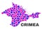 Mosaic Crimea Map of Spheric Items