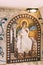 Mosaic depicting an angel with a cane in the Ostrog monastery. Montenegro