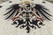 Mosaic depicting the Reichsadler Imperial Eagle in front of Neues Rathaus New City Hall at Schlossplatz in Wiesbaden