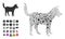 Mosaic Dog Icon of Flu Viruses