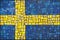 Mosaic flag of Sweden