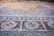 Mosaic on the floor in the Archaeological Museum in the old town of Rhodes, Greece