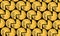 Mosaic of Golden Circular Shapes with a Pattern - Wallpaper