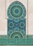 The mosaic in Grand Mosque of Hassan II with blue sky