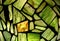 Mosaic of green gemstones