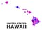 Mosaic Hawaii State Map of Square Items