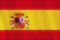 Mosaic heart tiles painting of Spanish flag