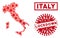 Mosaic Italy Map and Distress Lockdown Seals