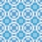 Mosaic kaleidoscope seamless pattern background - baby blue colors - stars and rings