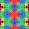 Mosaic kaleidoscope seamless pattern background - full color colored with white grout