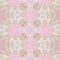 Mosaic kaleidoscope seamless pattern background - light pastel pink, gray and beige colored