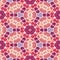 Mosaic kaleidoscope seamless texture background - strawberry red, purple, violet, pink and orange colored with white grout
