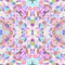 Mosaic kaleidoscope seamless texture background - sweet pastel multi colored with white grout