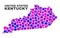 Mosaic Kentucky State Map of Spheric Dots