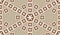 Mosaic Le Domus Romane brown flower inside seamless pattern