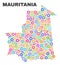 Mosaic Mauritania Map of Cog Elements