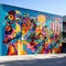 The Mosaic Melody: A vibrant mosaic mural that harmonizes diverse cultural elements into a beautiful musical composition