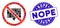 Mosaic No Banner Icon with Distress Nope Stamp