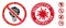 Mosaic No Electric Bulb Icon with Coronavirus Grunge Destruction Stamp