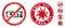 Mosaic No Evacuation Icon with Coronavirus Grunge Call 911 Seal