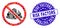 Mosaic No Protective Helmet Icon with Distress Risk Factors Seal