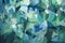 mosaic of overlapping cubist shapes in cool shades of blue and green, creating a soothing and calming wallpaper design