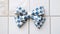 Mosaic Paper With Blue And White Flower Bow - Mother\\\'s Day Gift