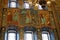 Mosaic pictures on the walls of the Church of the Savior on Blood