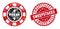 Mosaic Poker Casino Chip with Distress Sweepstakes Seal