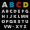 Mosaic puzzle alphabet set. Vector design