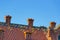 Mosaic roof of Hospital de Sant Pau in Barcelona