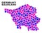Mosaic Saarland Land Map of Circle Elements