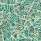 Mosaic seamless blue pattern