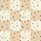 Mosaic seamless pattern on a background of squares . Pastel colors . Stylish stone textures
