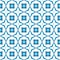 Mosaic seamless pattern. Blue powerful boho chic