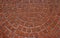 Mosaic semicircular terracotta floor