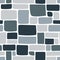 Mosaic stone ground seamless pattern. Flooring ground background, street road cobblestones. Yard or park pavement, racy