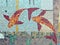 Mosaic tile of fish and other sea life