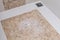 Mosaic tile on shower floor, DIY repairing bathroom floor tile grout