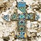 Mosaic tiled cross