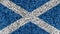 Mosaic Tiles Painting of Scotland Flag