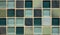 Mosaic tiles of small squares green