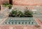 Mosaic tombs in the outside gardens of the Saadian Tombs in Marrakesh, Morocco.