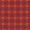 Mosaic Traditional Art. Orange, Red, Pink Linen