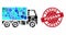 Mosaic Truck with Distress Foshan Stamp