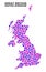 Mosaic United Kingdom Map of Spheric Items