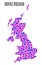 Mosaic United Kingdom Map of Square Items