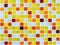Mosaic wall tile orange yellow tone color closeup