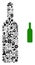 Mosaic Wine Bottle of Healthcare Items
