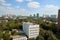 Moscow aerial view, 5 storey buildings panorama